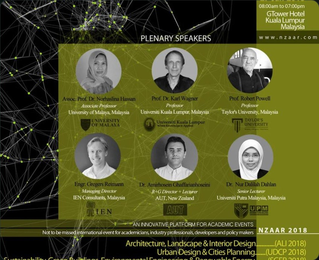 NZAAR January 2018, GTower Hotel, Kuala Lumpur: the keynote and plenary speakers, including Amir.